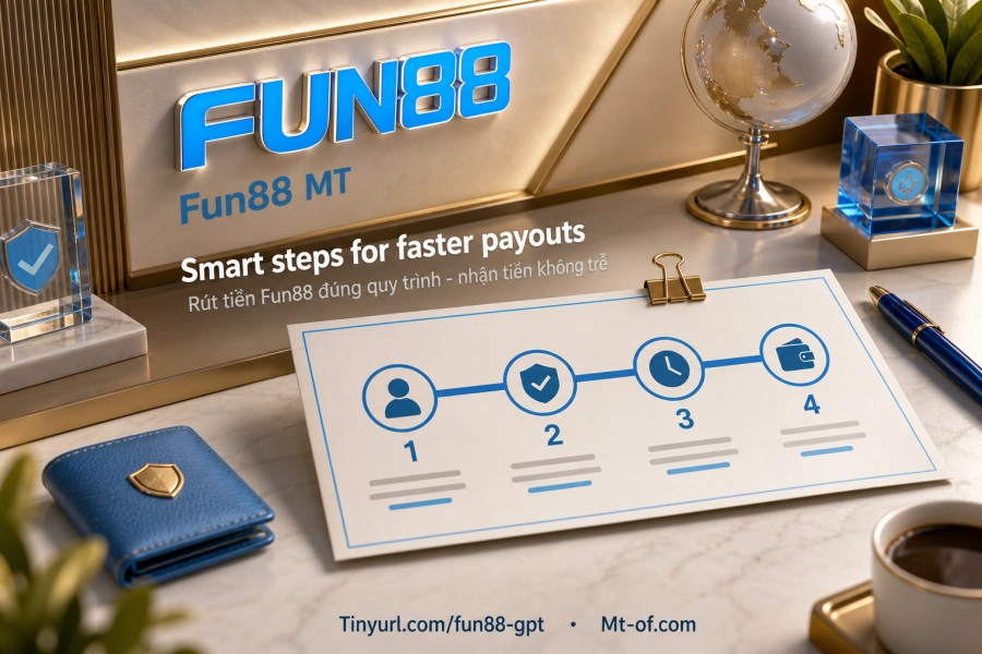 hướng dẫn rút tiền Fun88 bốn bước quy trình ngân hàng 2026