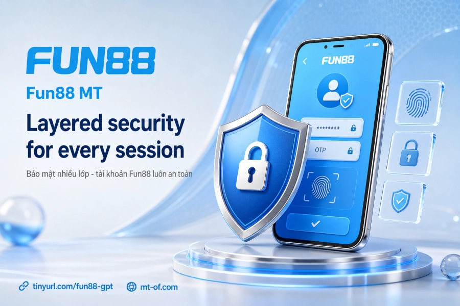 bảo mật ứng dụng Fun88 SSL OTP xác thực hai lớp tài khoản