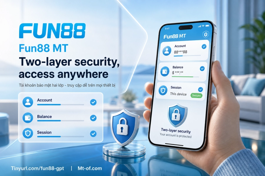 Đăng ký đăng nhập Fun88 MT xác thực hai lớp ứng dụng di động Android iOS