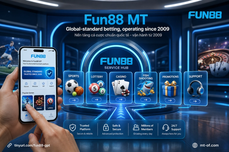 Fun88 MT trang chủ nền tảng cá cược trực tuyến giấy phép quốc tế 2009