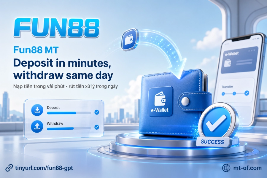 Nạp rút tiền Fun88 MT ví điện tử ngân hàng nội địa xử lý nhanh 2026